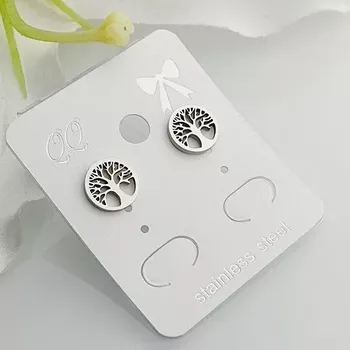 Náušnice Dámské ocelové náušnice - strom života