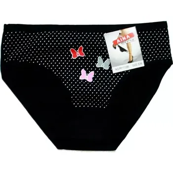Dámské kalhotky do boků motýlci černé 11286