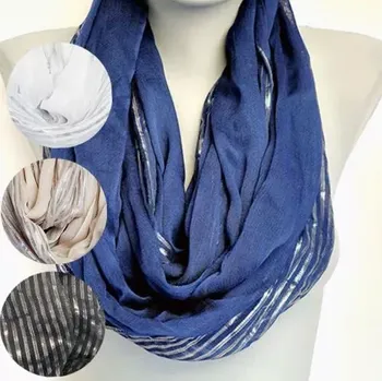 Šátek Dámská šála tunel pruhy