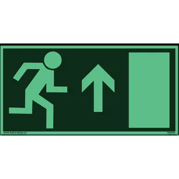 Značení Únikový východ průběžný Plast 200 x 100 mm tl. 1.1 mm - fotoluminiscenční - Kód: 00348