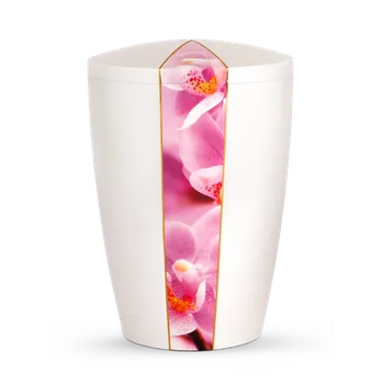 Smuteční dekorace Ekologická urna Flora White - Orchidej