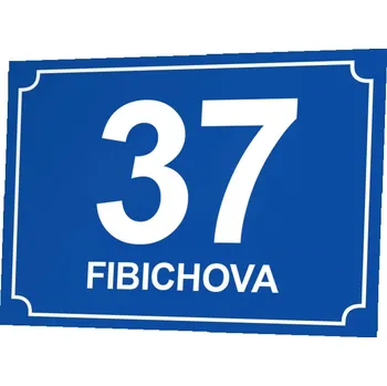 Domovní číslo - ORIENTAČNÍ ORIENTAČNÍ Domovní číslo, 30 x 20 cm, plech tl. 0,32 mm, Kód: 26537