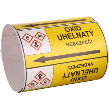 Páska na značení potrubí Signus M25 - OXID UHELNATÝ Samolepka 100 x 77 mm, délka 1,5 m, Kód: 25772