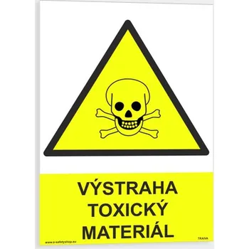Výstraha toxický materiál Plast 210 x 297 mm (A4) tl. 0.5 mm - Kód: 13662