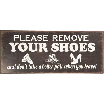 Plechová cedule Plechová cedule YOUR SHOES 30 x 13 cm Neoramovane