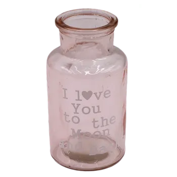 Váza Skleněná vázička, růžová