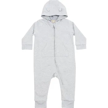 Kojenecký body Larkwood Dětský overal s ušima LW070 Heather Grey 6/12 Monate