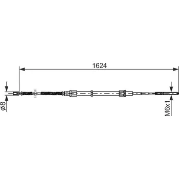 Brzdový systém Tažné lanko, parkovací brzda BOSCH 1 987 477 407