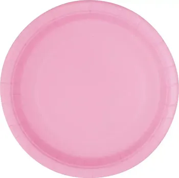 Talíř EKO Talířky papírové - světle růžové 23cm 8ks