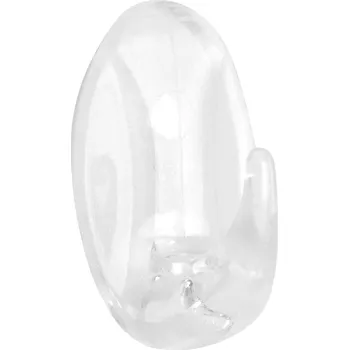 Věšák Walteco Samolepicí háček QF5, plast, transparentní, 2 ks