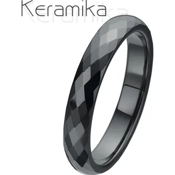 Prsten NUBIS® KM1002-4 Pánský keramický snubní prsten, šíře 4 mm - velikost 75 - KM1002-4-75