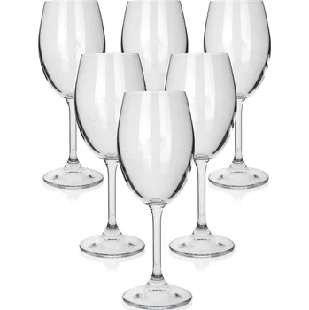 Sklenice Sada sklenic na bílé víno LEONA 340 ml, 6 ks, čirá