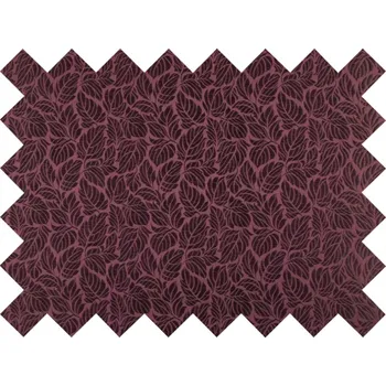 HEDVA ČESKÝ BROKÁT Vzorek brokátu 5x10cm 50749 LÍSTEČKY purpurová