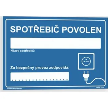 Spotřebič povolen, za bezpečný provoz zodpovídá Plast 210 x 148 mm (A5) tl. 0.5 mm - Kód: 00539