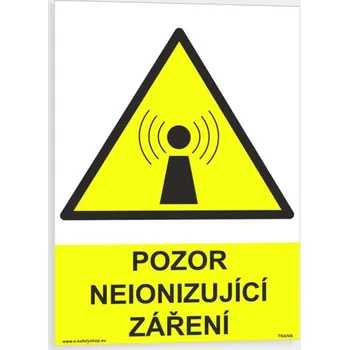 Neionizující záření Plast 210 x 297 mm (A4) tl. 0.5 mm - Kód: 03638