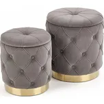 Sada 2 taburetů POLLY šedá