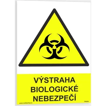Výstraha biologické nebezpečí Plast 210 x 297 mm (A4) tl. 0.5 mm - Kód: 13336