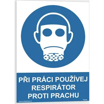 Při práci používej ochranu dýchacích cest proti prachu 2 Plast 148 x 210 mm (A5) tl. 0.5 mm - Kód: 13596