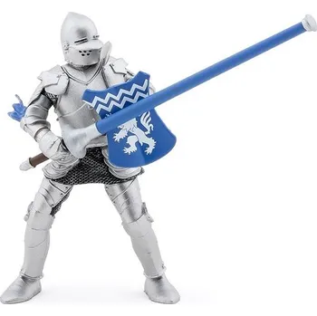 Figurka PAPO Rytíř s kopím modrý štít se lvem
