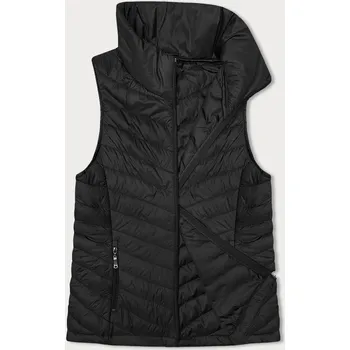Dámská vesta Černá prošívaná vesta s stojáčkem od J.STYLE, odstíny černé S (36) i392_22389-46