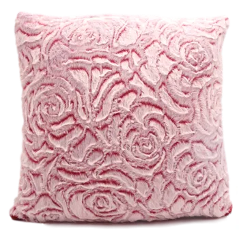 Dekorativní polštářek Dekorační polštář bílo červený mikroplyš 42 x 42 cm