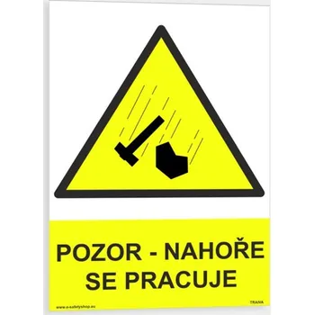 Pozor nahoře se pracuje Plast 148 x 210 mm (A5) tl. 0.5 mm - Kód: 07172