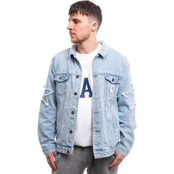 Džínová bunda Karl Kani OG Paintsplatter Denim Trucker Jacket Bleached blue/white velikost L