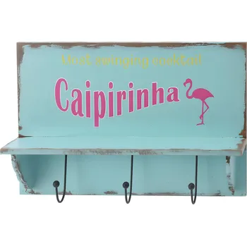 Věšák Walteco Věšák s poličkou 340x200x55mm, Caipirinha, modrá