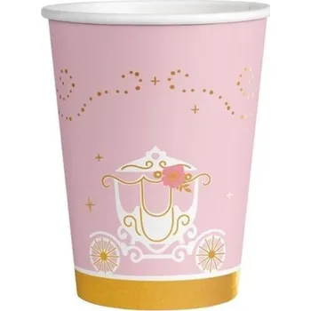 Amscan USA 8 papírových kelímku, princezna na den, 250 ml - Amscan | Cukrářské potřeby