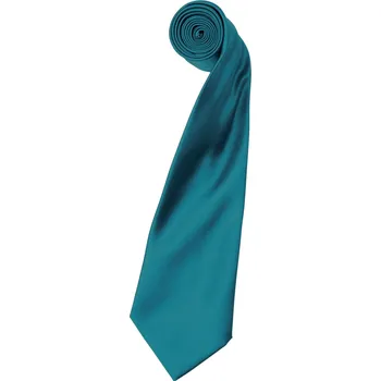 Kravata Premier Workwear Pánská saténová kravata PR750 Teal -ca. Pantone 3155 144 x 8,5 cm