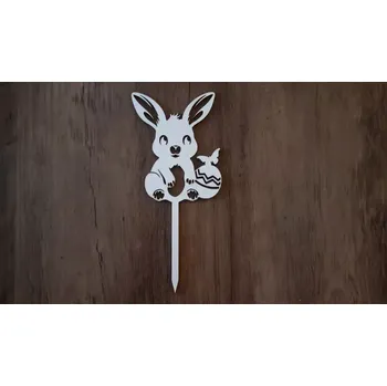 Velikonoční dekorace Velikonoční zápich zajíc vyřezávaný