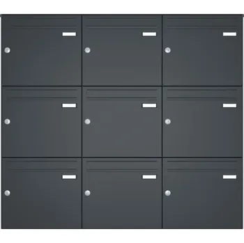 Poštovní schránka Sestava 9 luxusních schránek Max Knobloch AP244 Barva: Antracit