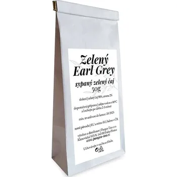 Čaj Pangea Tea zelený sypaný čaj Zelený Earl Grey 50 g