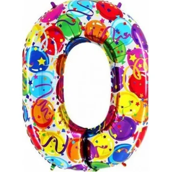 Balónek Foliová číslice - balonková 0