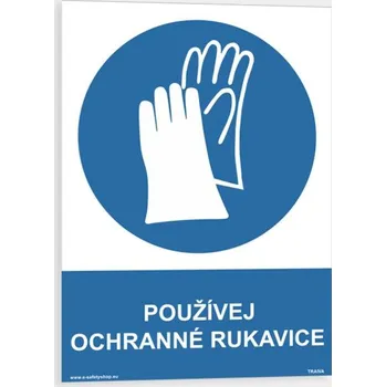 Používej ochranné rukavice Samolepka 148 x 210 mm (A5) tl. 0.1 mm - Kód: 13386