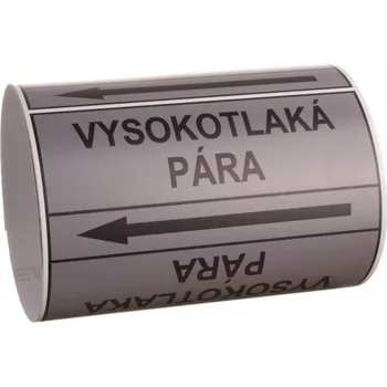 Lepicí páska Páska na značení potrubí Signus M25 - VYSOKOTLAKÁ PÁRA Samolepka 100 x 77 mm, délka 1,5 m, Kód: 26129