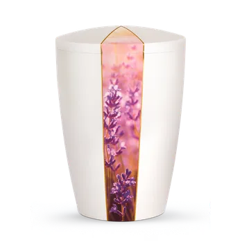 Smuteční dekorace Ekologická urna Flora White - Levandule