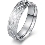 Šperky4U OPR0087 Dámský ocelový prsten, šíře 6 mm - velikost 63 - OPR0087-63