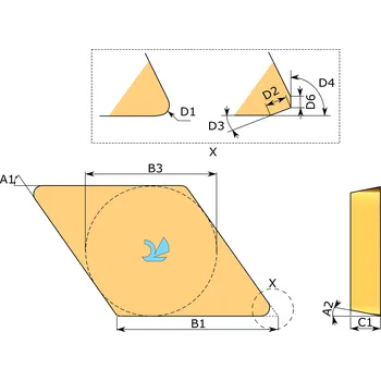 Soustruh Výměnná břitová destička CCGT 09T304 NFC AC530U Sumitomo