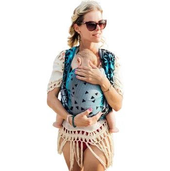 Šátek na nošení dítěte Šátek Be Lenka Mandala - Triangl - safír 3,6 m