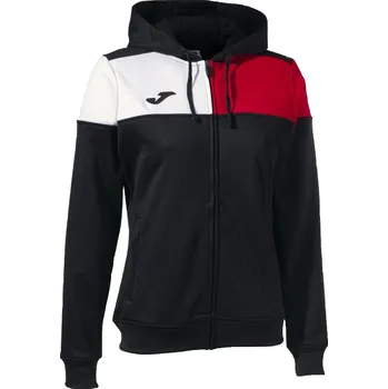 Pánská mikina Mikina Joma Crew V Zip Up, černá-červená-bílá, XXS Joma