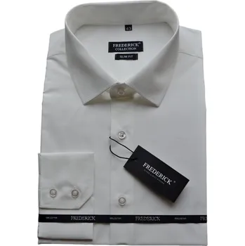 Pánská košile Pánská košile s dlouhým rukávem - střih REGULAR - vzor 0305 - smetanová barva - 41