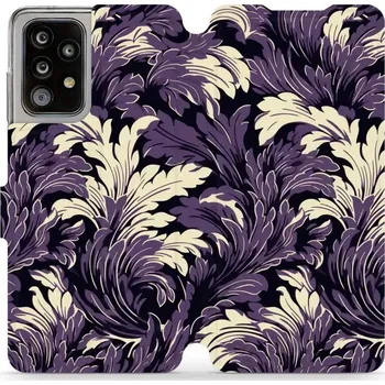 Pouzdro na mobilní telefon Flipové pouzdro Mobiwear - Samsung Galaxy A52 / A52S 5G - VA46S Fialové rostliny (Knížkové flip pouzdro, obal, kryt na mobil Samsung Galaxy A52 / A52S 5G - VA46S Fialové rostliny, materiál Umělá kůže + TPU - ochrana 360°, stojánek, silikonová vanička,)