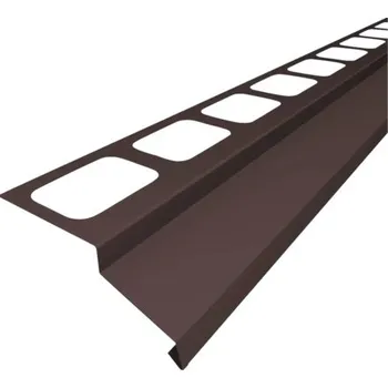 Stavební profil Balkonový profil Bravo přímý 2000 mm hliník hnědý