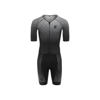 cyklistický dres KALAS TRI PERFORM Z1 | Kombinéza krátký rukáv | šedá | Velikost: 6