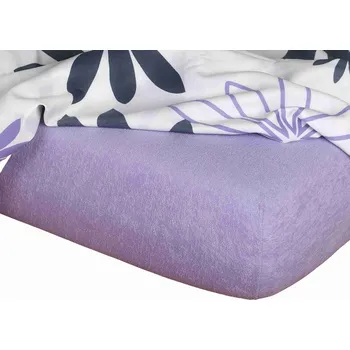 Prostěradlo Froté prostěradlo fialová - 60x120/10 cm postýlka
