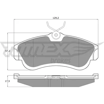 Brzdová destička Sada brzdových destiček, kotoučová brzda TOMEX Brakes TX 10-95