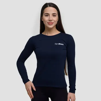 Dámské tričko GymBeam Dámské triko s dlouhým rukávem Basic Navy XS