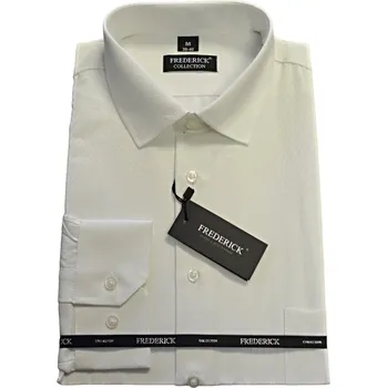 Pánská košile Pánská košile s dlouhým rukávem - střih REGULAR - vzor F18 - smetanová barva - 48