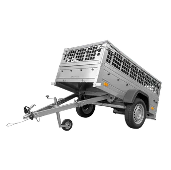 Přívěs Garden Trailer 200 KIPP s síťovanými bočnicemi, rámem H-0 a šedou plachtou